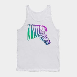 Colourful Zebra Tank Top